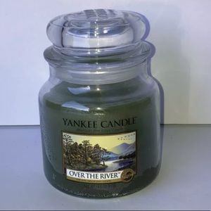 Yankee Candle Over The River Small Jar Green Retired 3.7 Oz New